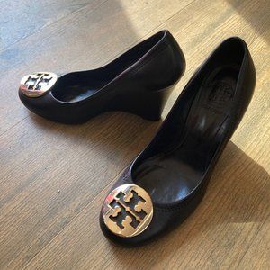 Tory Burch Black Leather Chelsea 65mm Wedge